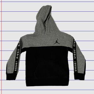 Kids Jordan Gray and Black Hoodie Size 4 - Basketball Themed